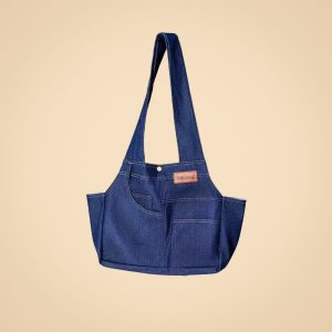 Denim Pet Travel Bag