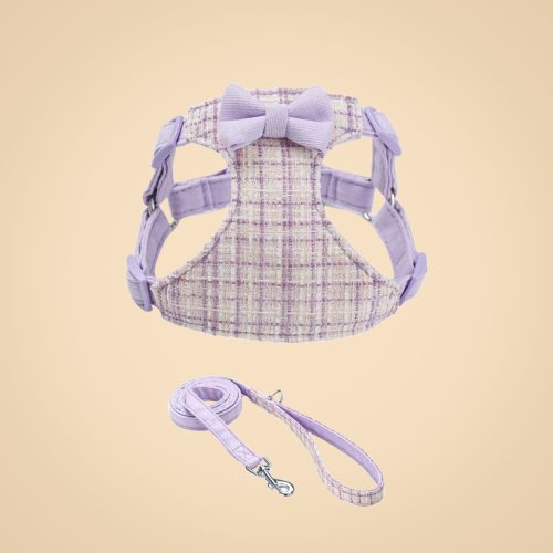 Chic Tweed Pet Harness & Leash Set