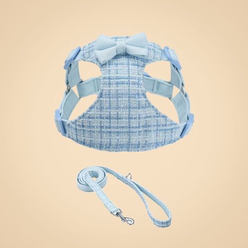 Chic Tweed Pet Harness & Leash Set
