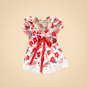 Red Flora Dress