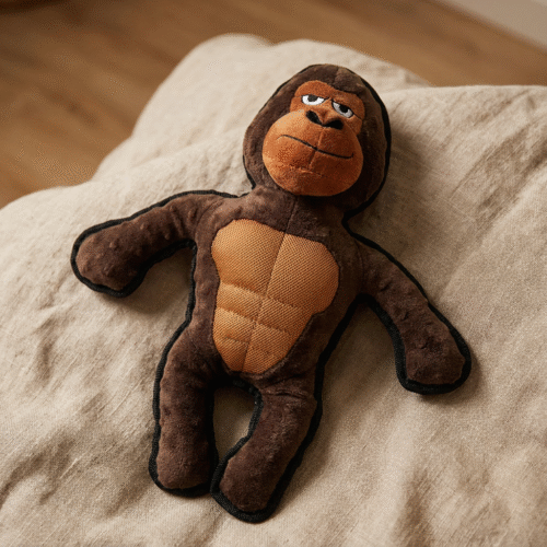 🦍 Tough Plush Gorilla Dog Toy
