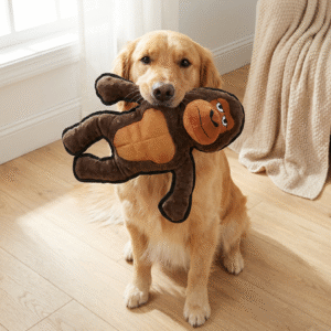 🦍 Tough Plush Gorilla Dog Toy