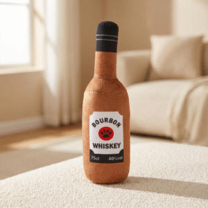 Fuzzy Drink Buddy – Plush Bottle Toy for Pups